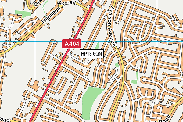 HP13 6QN map - OS VectorMap District (Ordnance Survey)