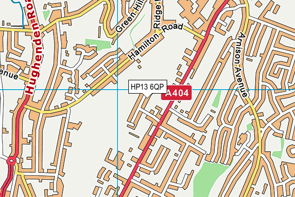 HP13 6QP map - OS VectorMap District (Ordnance Survey)