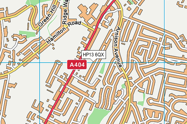 HP13 6QX map - OS VectorMap District (Ordnance Survey)
