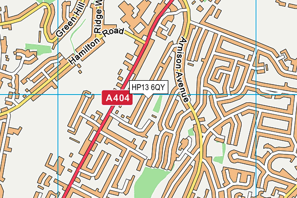 HP13 6QY map - OS VectorMap District (Ordnance Survey)