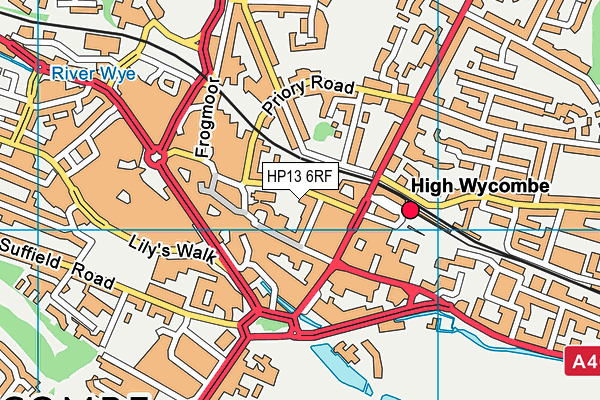 The Gym Group (High Wycombe) map (HP13 6RF) - OS VectorMap District (Ordnance Survey)