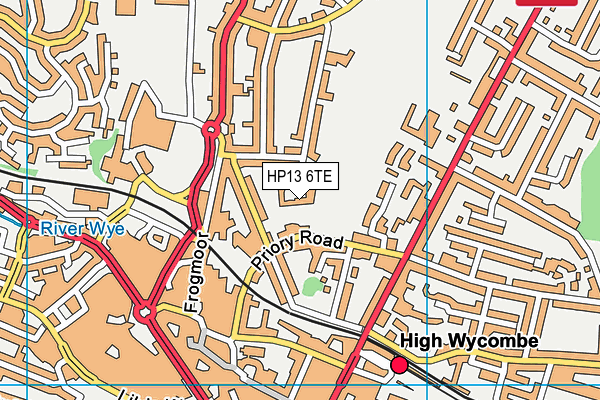 HP13 6TE map - OS VectorMap District (Ordnance Survey)
