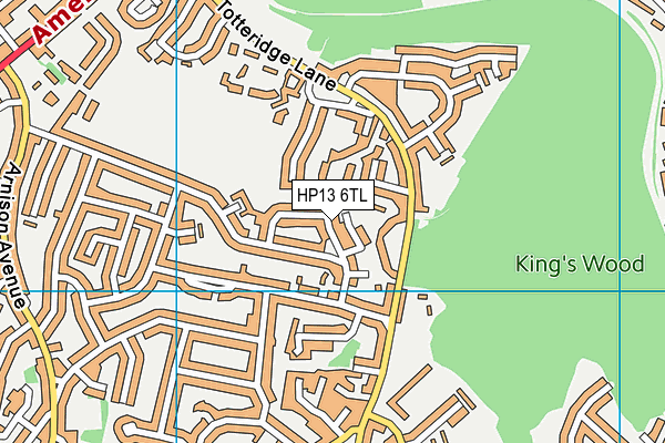 HP13 6TL map - OS VectorMap District (Ordnance Survey)