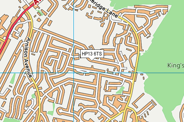 HP13 6TS map - OS VectorMap District (Ordnance Survey)