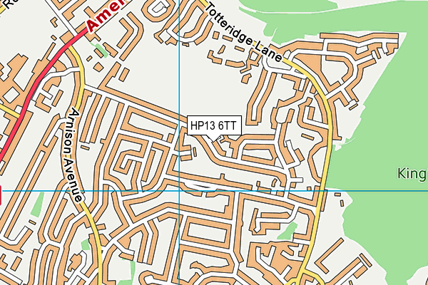 HP13 6TT map - OS VectorMap District (Ordnance Survey)