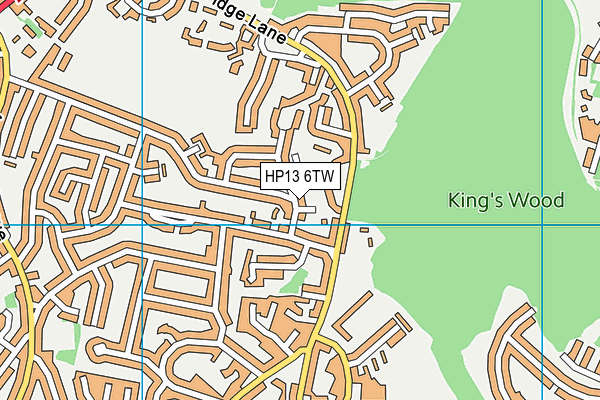 HP13 6TW map - OS VectorMap District (Ordnance Survey)