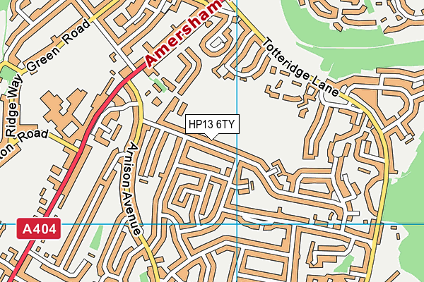 HP13 6TY map - OS VectorMap District (Ordnance Survey)