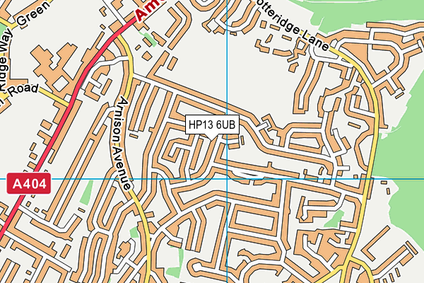 HP13 6UB map - OS VectorMap District (Ordnance Survey)