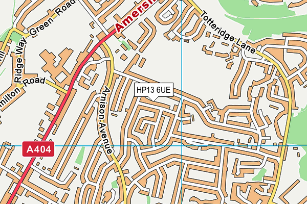 HP13 6UE map - OS VectorMap District (Ordnance Survey)