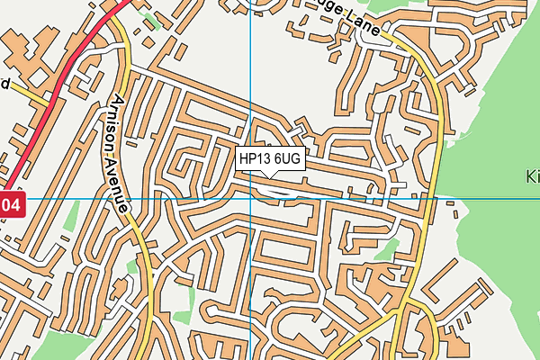 HP13 6UG map - OS VectorMap District (Ordnance Survey)