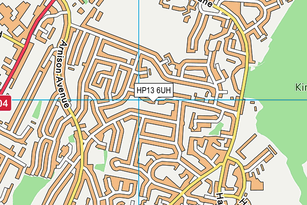 HP13 6UH map - OS VectorMap District (Ordnance Survey)