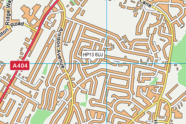 HP13 6UJ map - OS VectorMap District (Ordnance Survey)