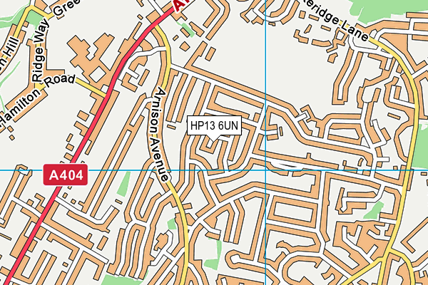 HP13 6UN map - OS VectorMap District (Ordnance Survey)