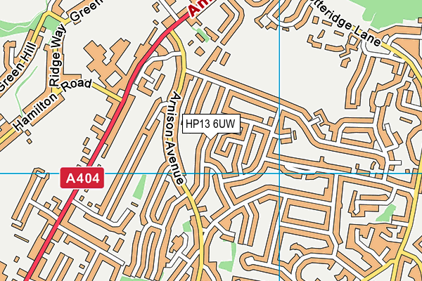HP13 6UW map - OS VectorMap District (Ordnance Survey)