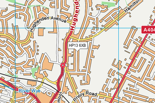 HP13 6XB map - OS VectorMap District (Ordnance Survey)