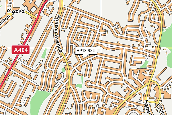 HP13 6XU map - OS VectorMap District (Ordnance Survey)