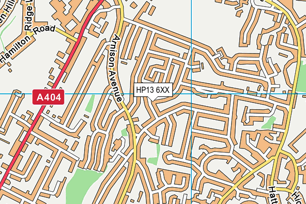 HP13 6XX map - OS VectorMap District (Ordnance Survey)