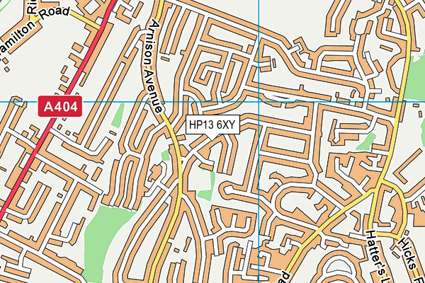 HP13 6XY map - OS VectorMap District (Ordnance Survey)