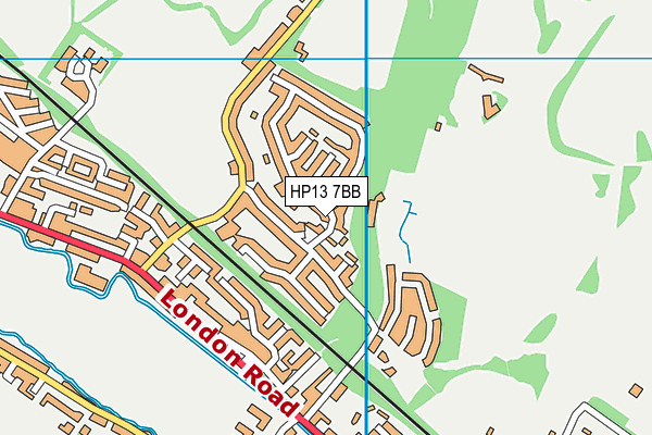 HP13 7BB map - OS VectorMap District (Ordnance Survey)