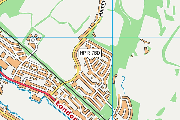 HP13 7BD map - OS VectorMap District (Ordnance Survey)