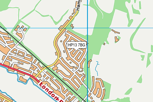 HP13 7BG map - OS VectorMap District (Ordnance Survey)