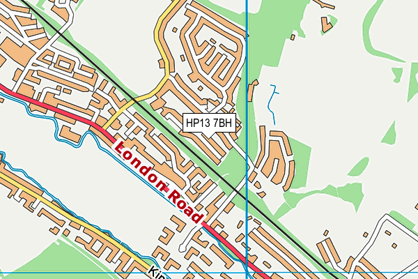 HP13 7BH map - OS VectorMap District (Ordnance Survey)