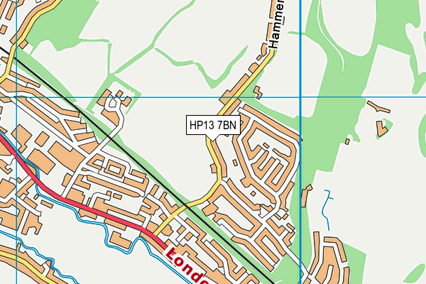 HP13 7BN map - OS VectorMap District (Ordnance Survey)
