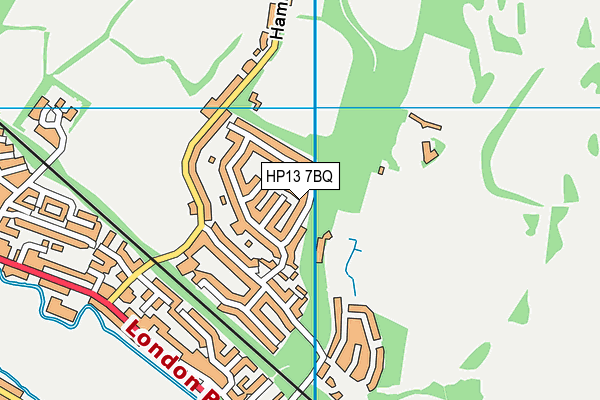 HP13 7BQ map - OS VectorMap District (Ordnance Survey)