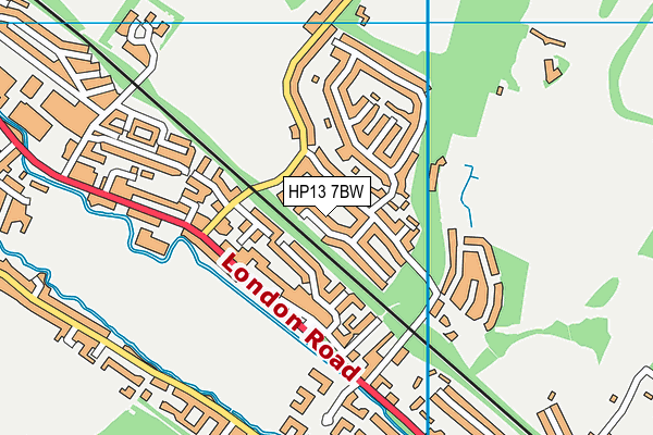 HP13 7BW map - OS VectorMap District (Ordnance Survey)