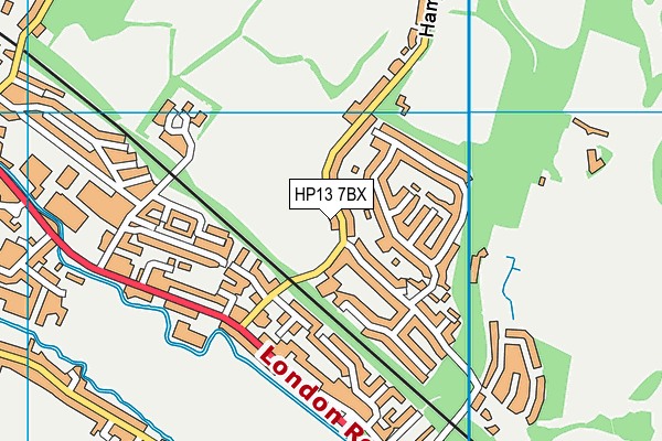 HP13 7BX map - OS VectorMap District (Ordnance Survey)