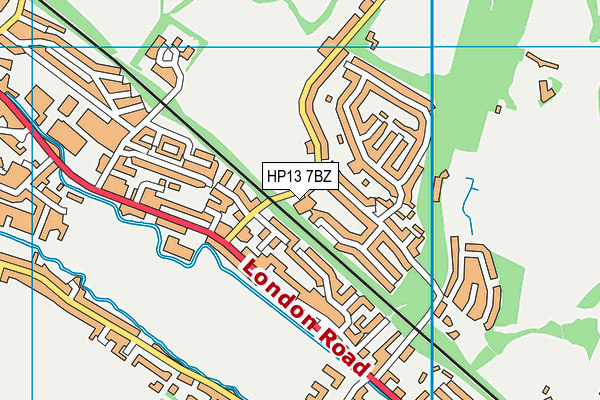 HP13 7BZ map - OS VectorMap District (Ordnance Survey)