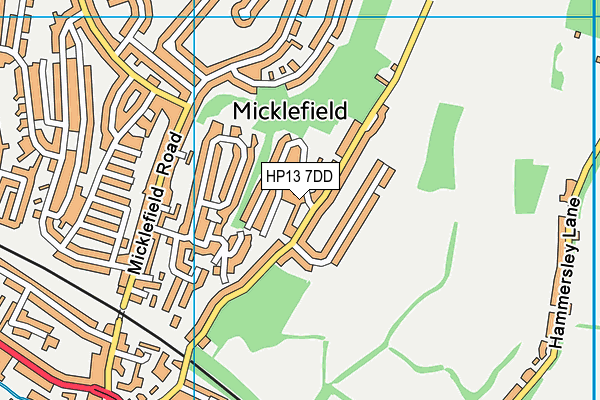 HP13 7DD map - OS VectorMap District (Ordnance Survey)