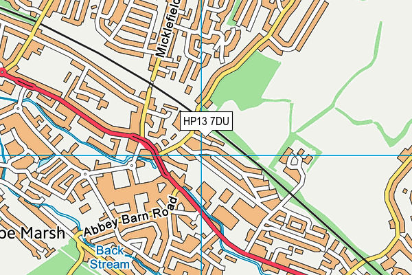 HP13 7DU map - OS VectorMap District (Ordnance Survey)