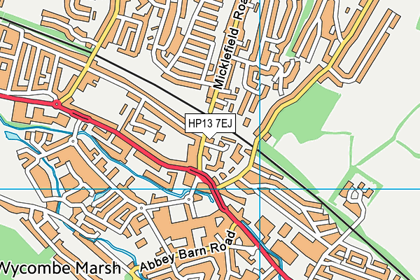 HP13 7EJ map - OS VectorMap District (Ordnance Survey)