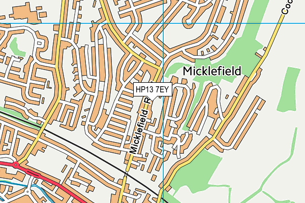 HP13 7EY map - OS VectorMap District (Ordnance Survey)