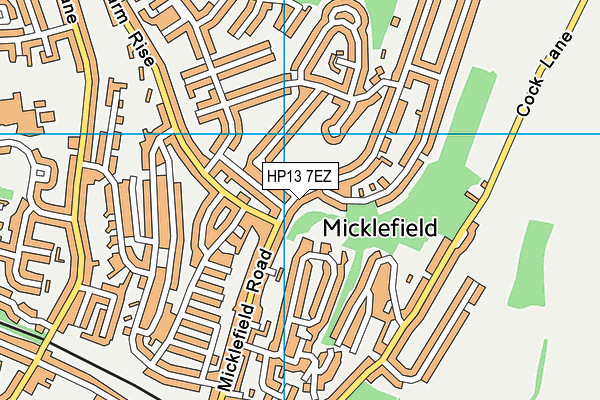 HP13 7EZ map - OS VectorMap District (Ordnance Survey)