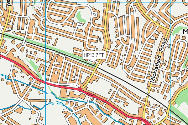 HP13 7FT map - OS VectorMap District (Ordnance Survey)