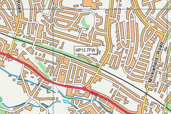 HP13 7FW map - OS VectorMap District (Ordnance Survey)
