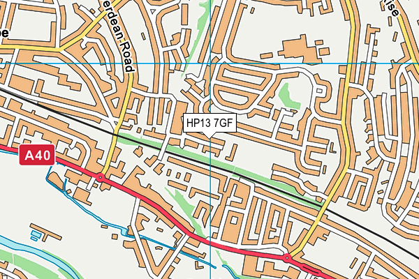 HP13 7GF map - OS VectorMap District (Ordnance Survey)