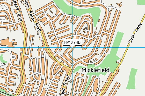 HP13 7HD map - OS VectorMap District (Ordnance Survey)
