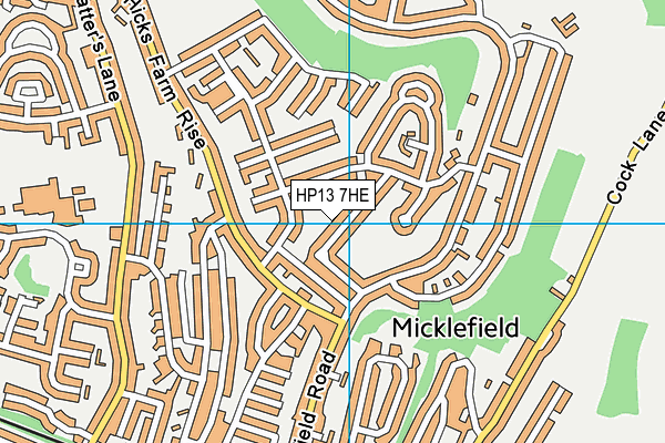 HP13 7HE map - OS VectorMap District (Ordnance Survey)