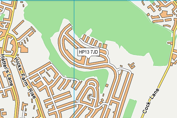 HP13 7JD map - OS VectorMap District (Ordnance Survey)