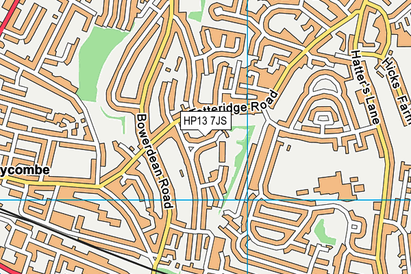HP13 7JS map - OS VectorMap District (Ordnance Survey)