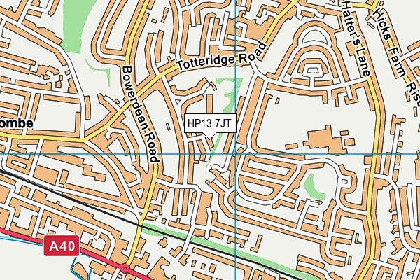 HP13 7JT map - OS VectorMap District (Ordnance Survey)