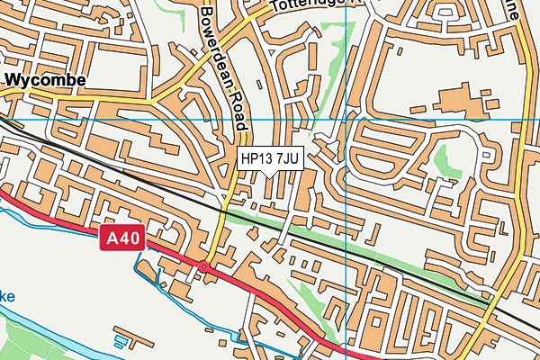 HP13 7JU map - OS VectorMap District (Ordnance Survey)