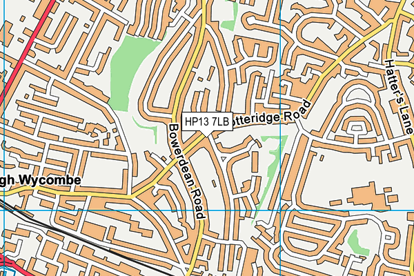 HP13 7LB map - OS VectorMap District (Ordnance Survey)