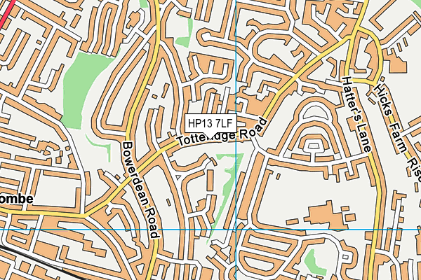 HP13 7LF map - OS VectorMap District (Ordnance Survey)