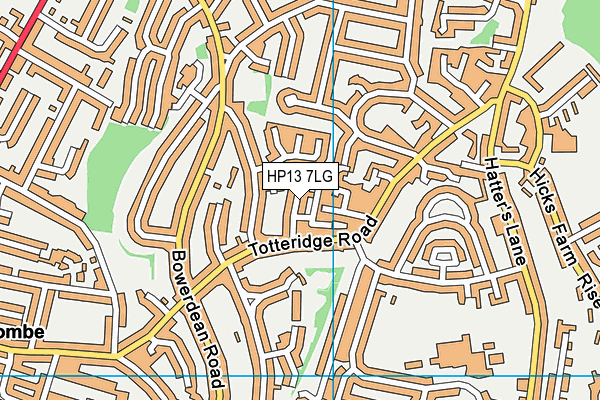 HP13 7LG map - OS VectorMap District (Ordnance Survey)