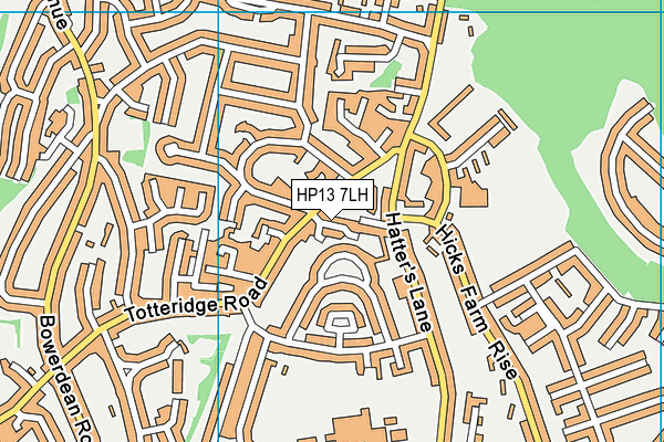 HP13 7LH map - OS VectorMap District (Ordnance Survey)