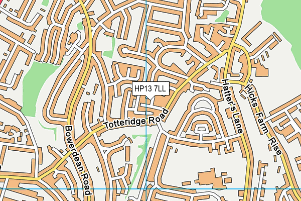 HP13 7LL map - OS VectorMap District (Ordnance Survey)